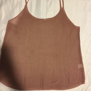 Pink metallic camisole top